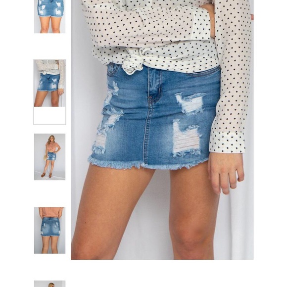 Denim Jean Skirt - Picture 7 of 12